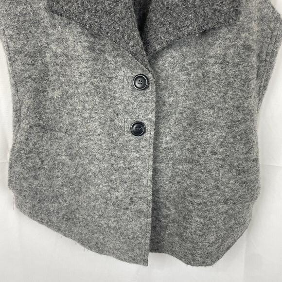 Cut Loose Lapel Collar Wool Vest Made in USA Lava Gray 3985315 Women's Size L - Picture 3 of 10